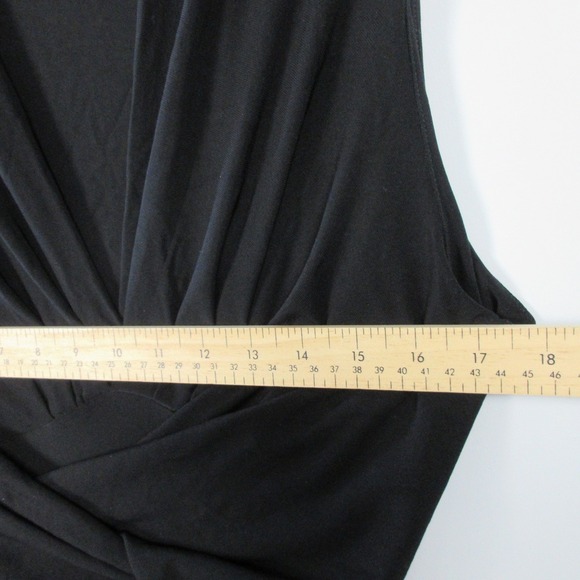 Norma Kamali Sleeveless Wrap Dress XL Black Twist Front Stretch Designer 520 - Picture 12 of 12